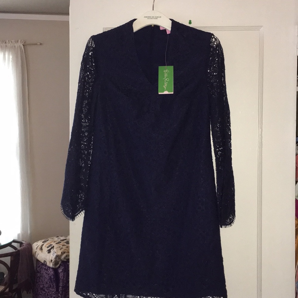 Navy Lily Pulitzer lace dress